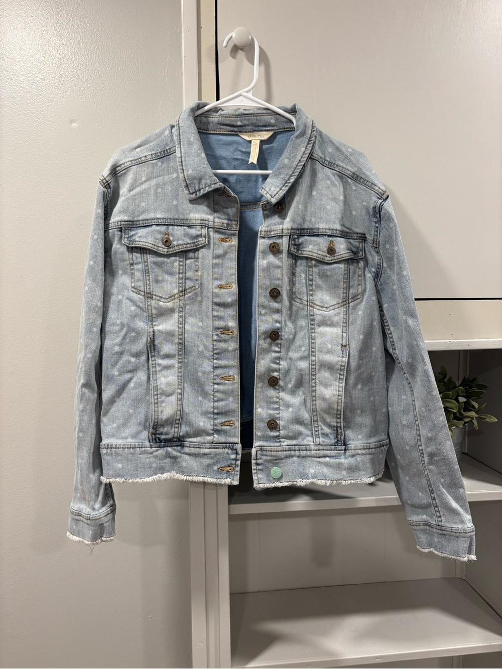 Matilda Jane Pale Blue Polka Dot Denim Jacket